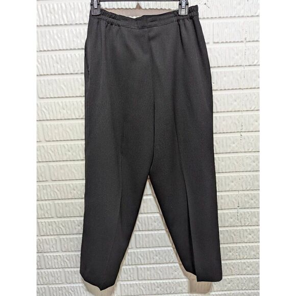 Hawksley & Wight Women's Black Solid Pure Wool Petite Dress Pants Size 10 - Picture 3 of 5